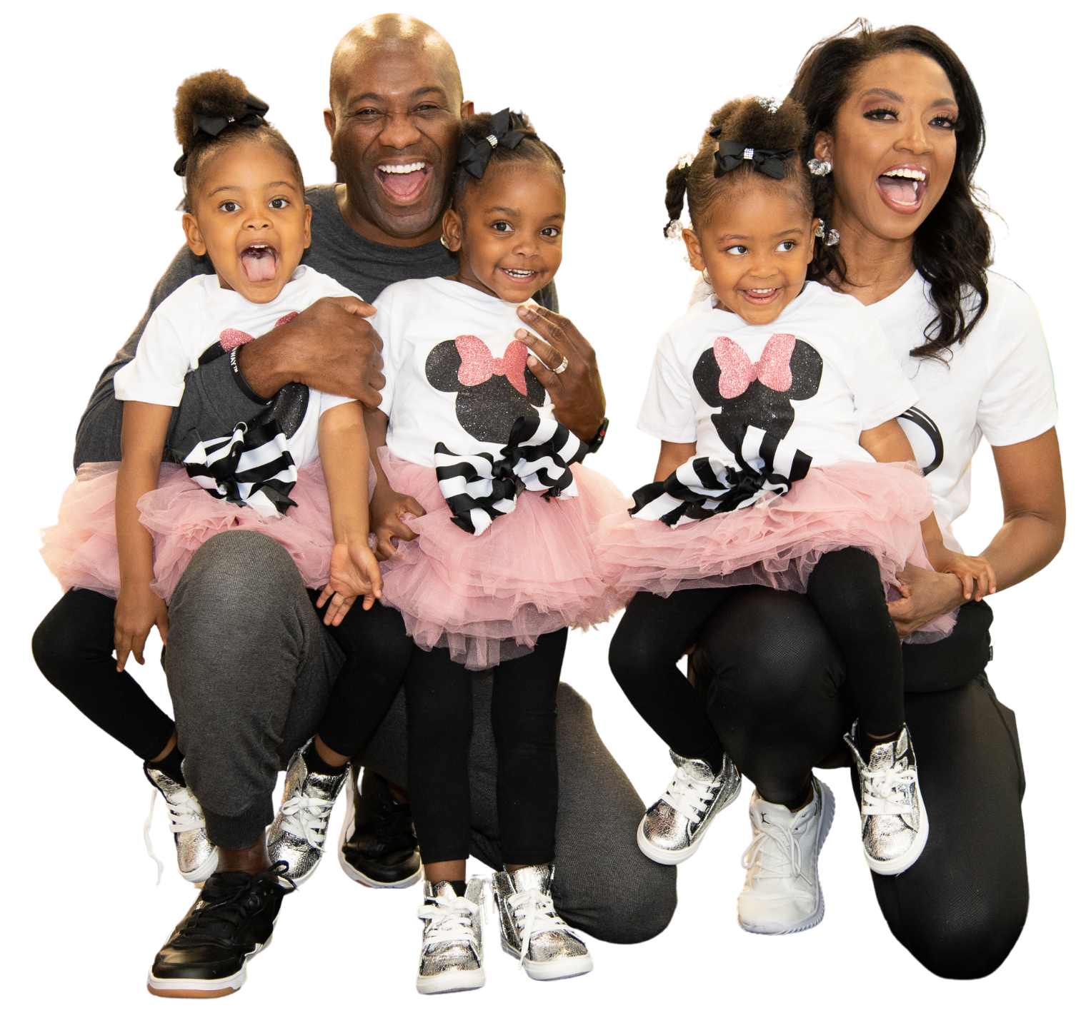 The Daniels family at a birthday party.